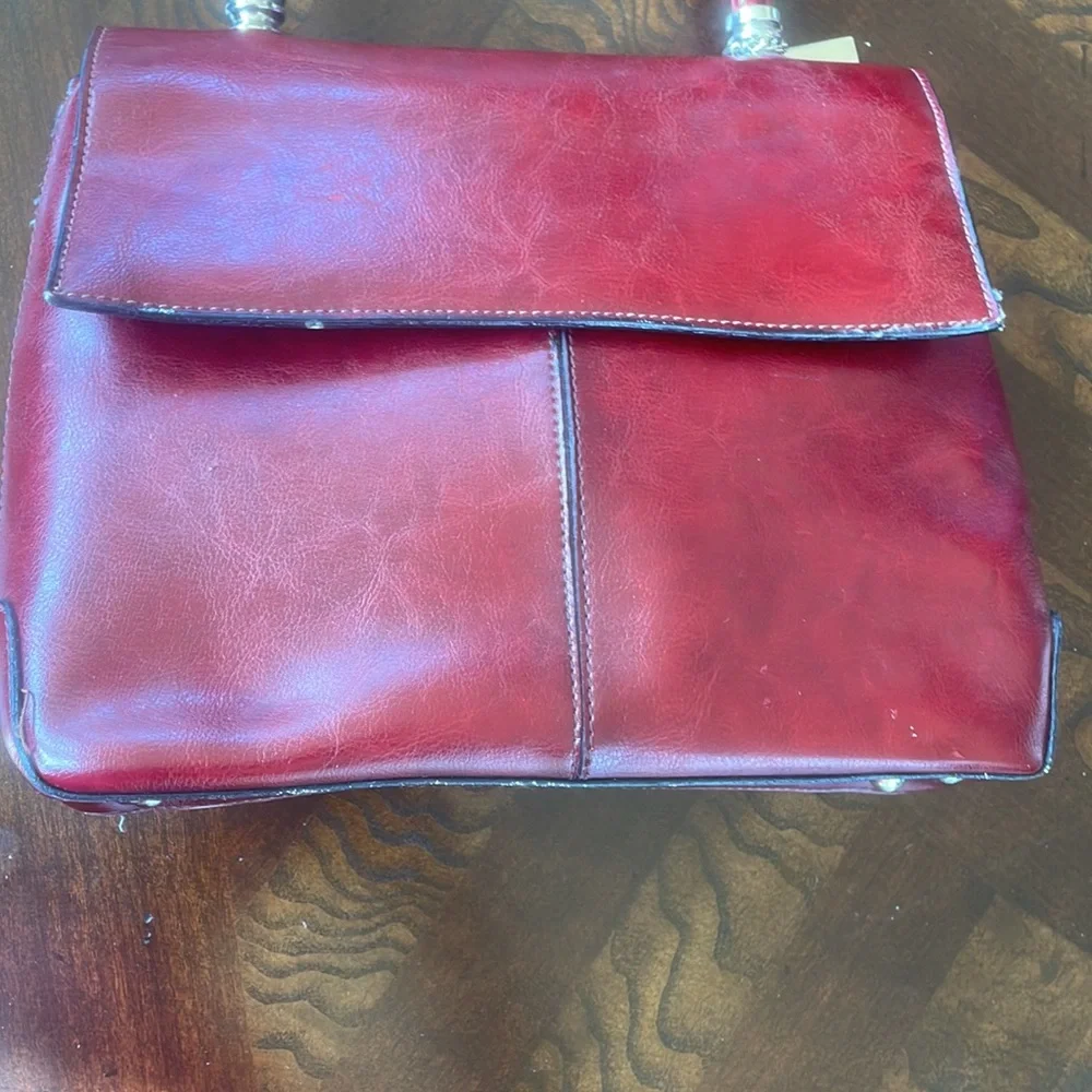 Blood Red Rina Rich Handbag Purse.  Beautiful. - Picture 11 of 15